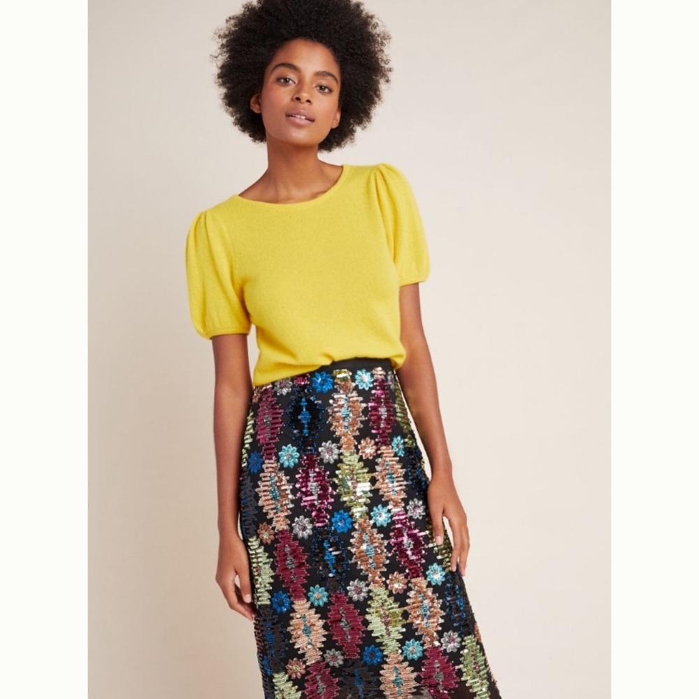 Embellished Anthropologie skirt size 4